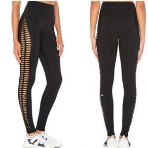 Alo Yoga Reform Black High-Waisted Cutout Leggings